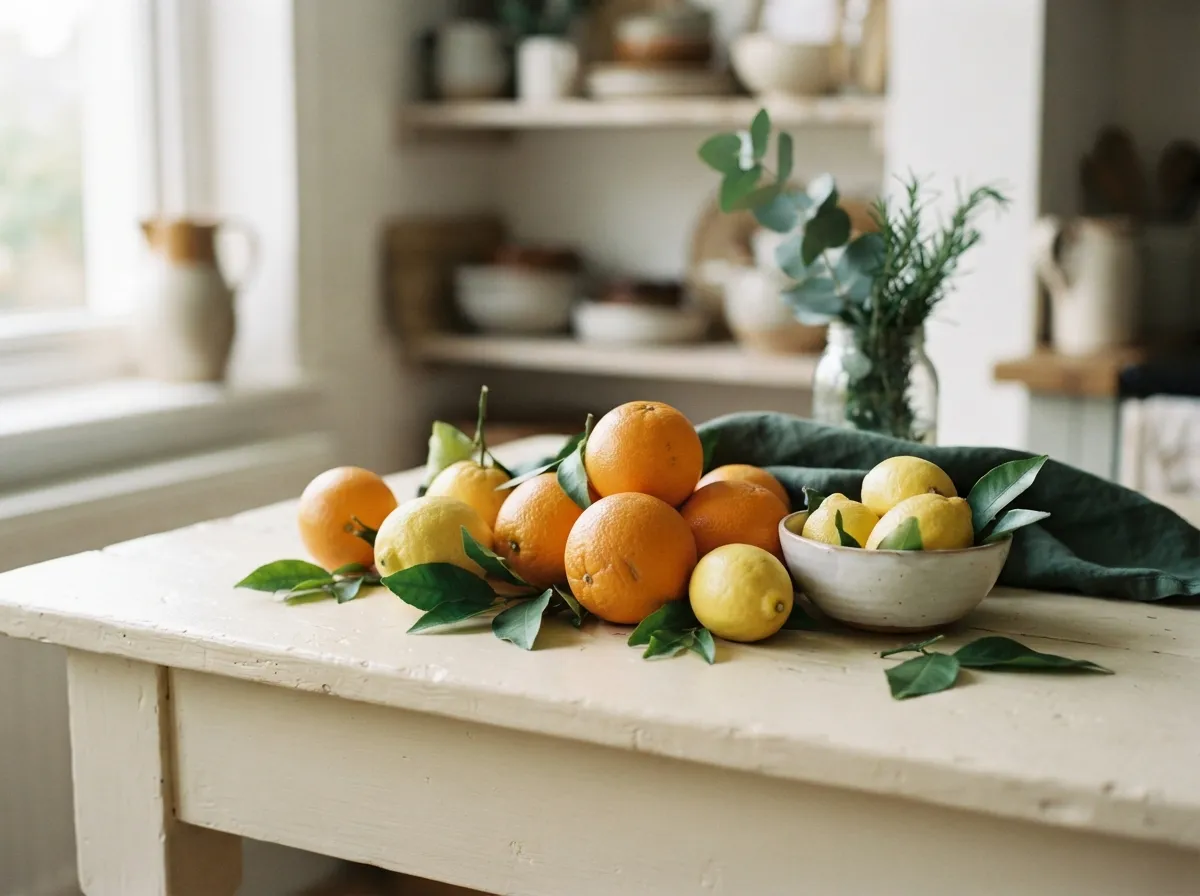 Fresh oranges and citrus fruits